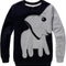 Boys Sweatshirts Cute Elephant Shirts Clothes Kids Pullover Hoodie Toddler Long Sleeve Cotton Sweatshirt Sweater