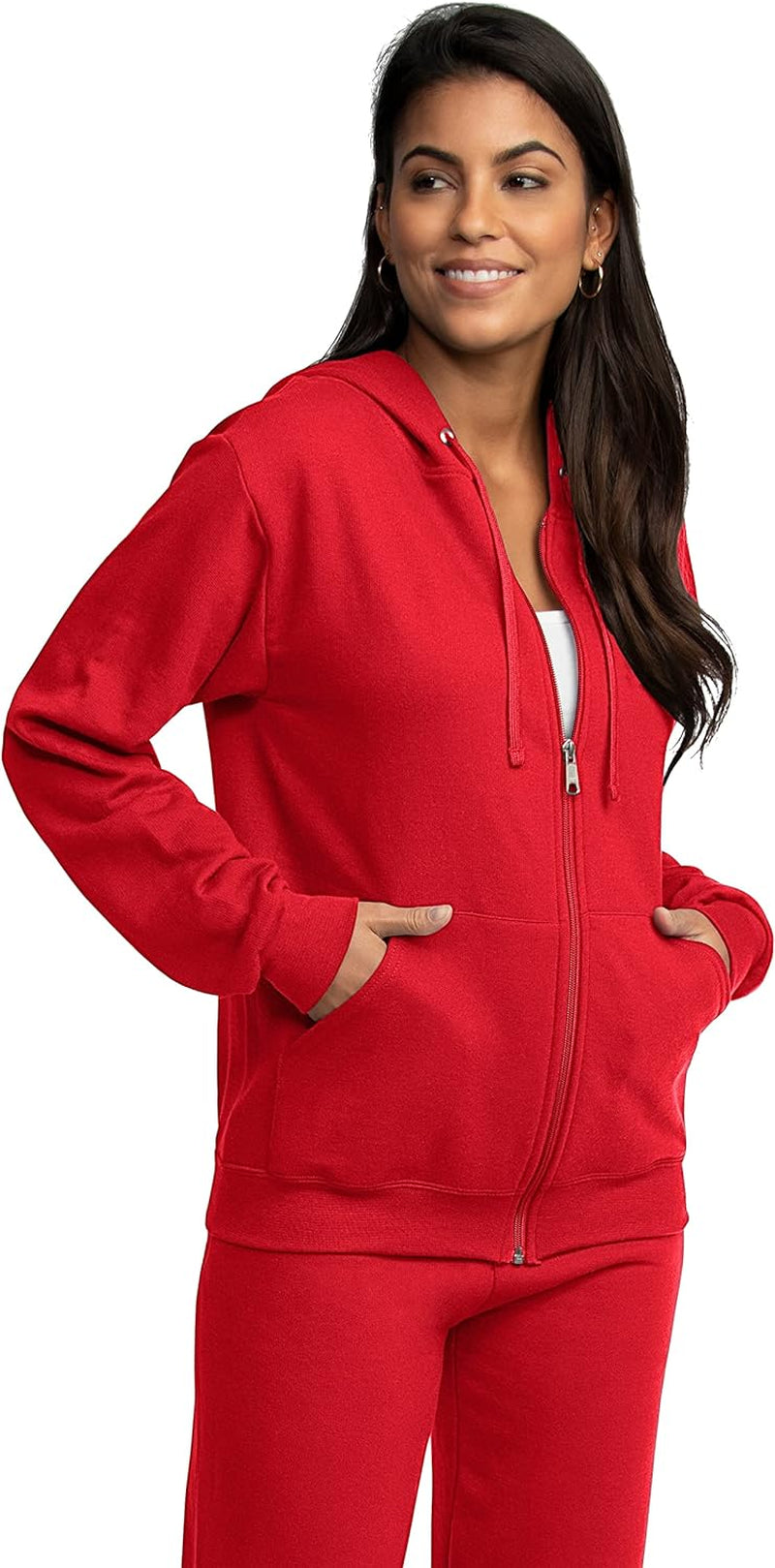 Unisex Adult Eversoft Fleece Full Zip Hoodie Sweatshirt