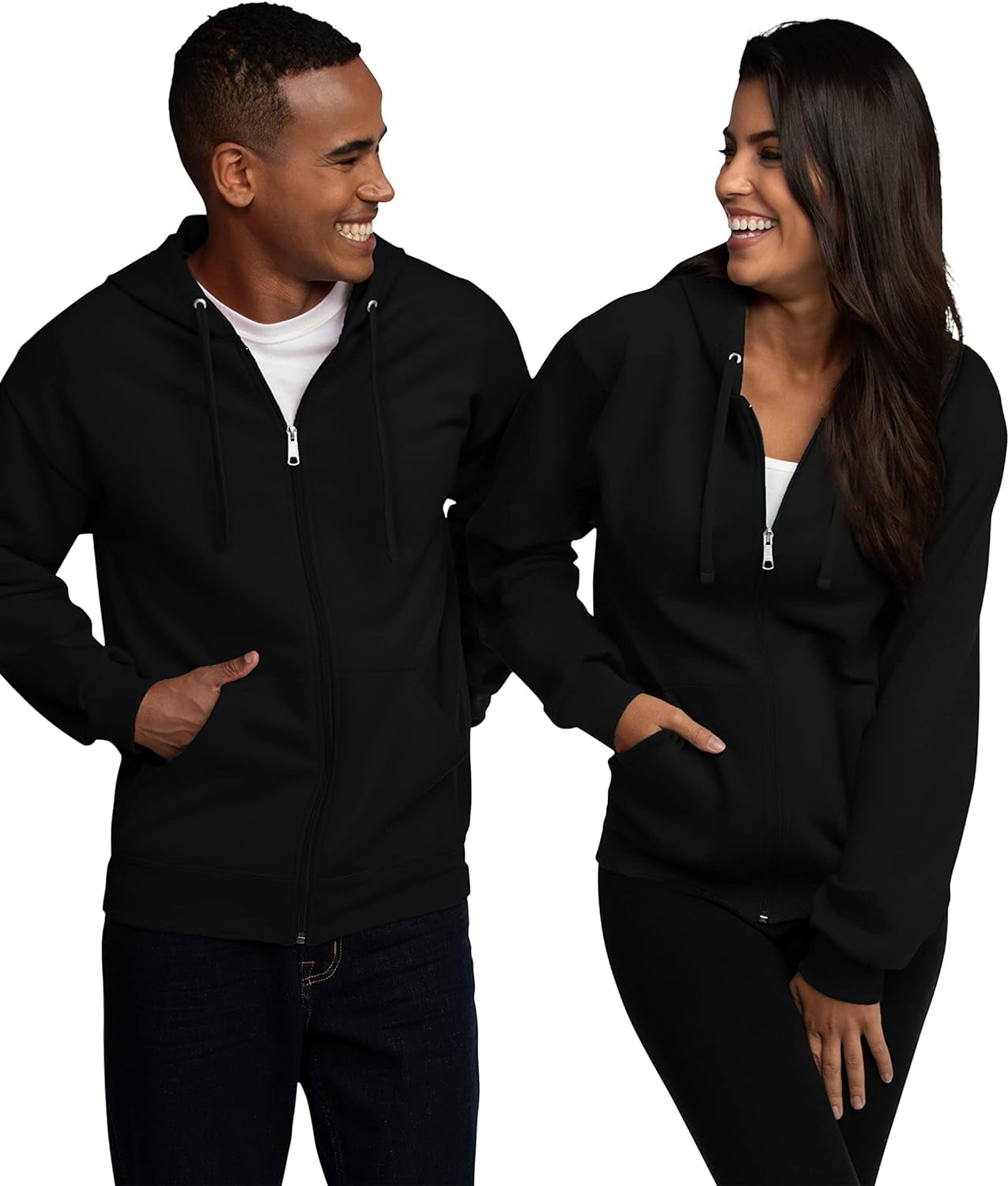 Unisex Adult Eversoft Fleece Full Zip Hoodie Sweatshirt