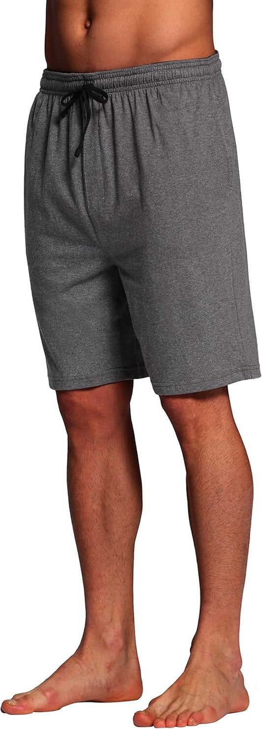 Men'S Sleep Shorts - 100% Cotton Knit Sleep Pajama & Lounge Wear