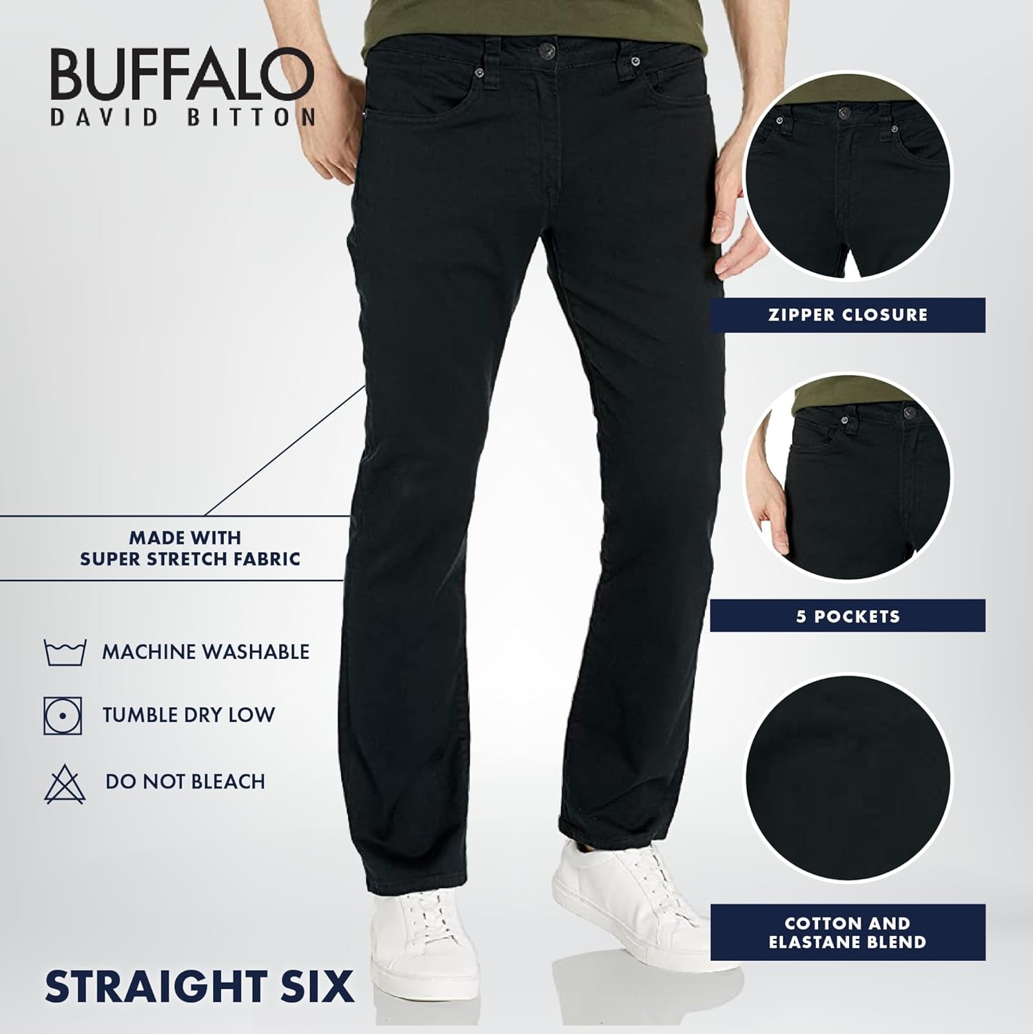 Men'S Straight Six Jeans